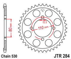 Зірка задня JT Sprockets JTR284.48