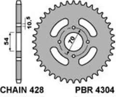 Зірка задня PBR 4304.42