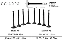 Клапан випускний VESRAH GG-1002-EX