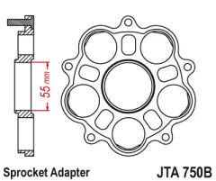 Кронштейн задньої зірки JT Sprockets JTA750B