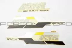 Наклейки набір ACTIVE (40х10) (3шт) жовті (2486)