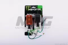 Повороти пара прямокутні чорні жовте скло (MONSTER ENERGY)