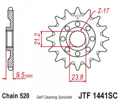 Зірка передня JT Sprockets JTF1441.13SC