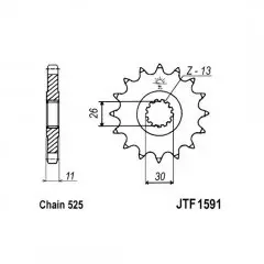 Зірка передня JT Sprockets JTF1591.16