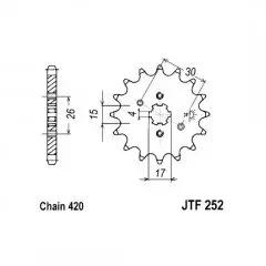 Зірка передня JT Sprockets JTF252.12