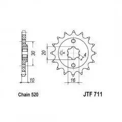 Зірка передня JT Sprockets JTF711.12