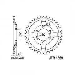 Зірка задня JT Sprockets JTR1869.45