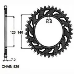 Зірка задня Sunstar SS 1-4499-43
