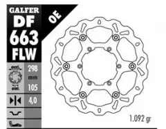 Диск гальмівний GALFER DF663FLW