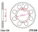 Зірка задня JT Sprockets JTR840.38